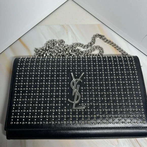 YSL Black Studded Clutch - Picture 10 of 10